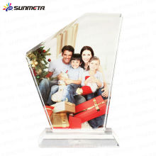 Sunmet sublimação cristal photo frame lembrança presente troféu --- fabricante